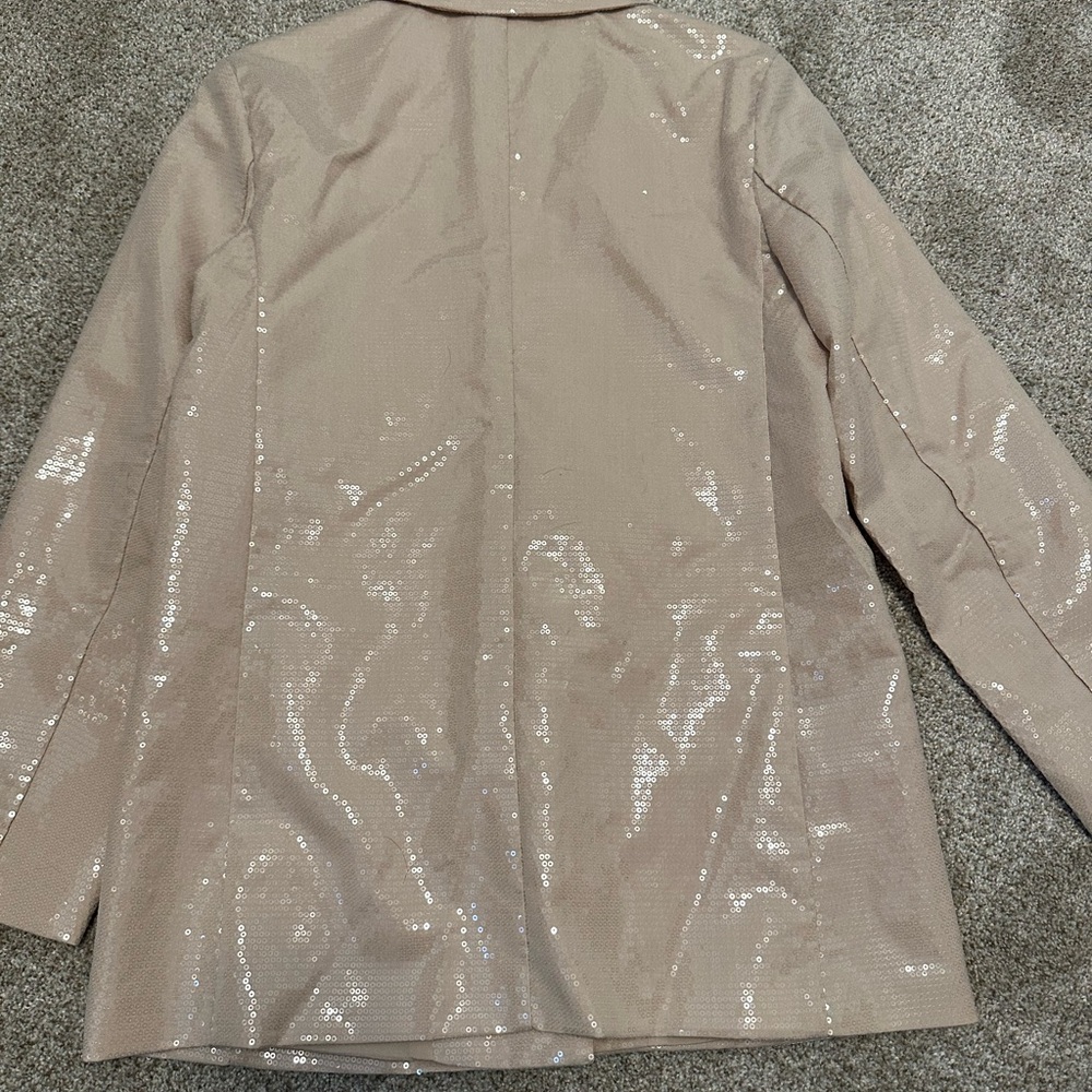 NWT Target Sequin Blazer Jacket - tan with‎ skirt - Picture 5 of 8
